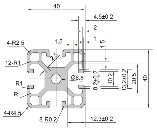 40 Series T-Slot Aluminium Extrusion Profile – HOONLY Aluminium Profile