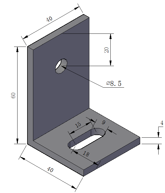 MK-40X40Rail L Type Connector, Floor Fixing